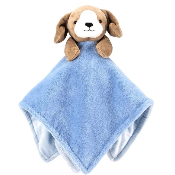 Carter's Plush Brown Blue Puppy Dog Security Blanket Lovey NWT - Picture 1 of 2